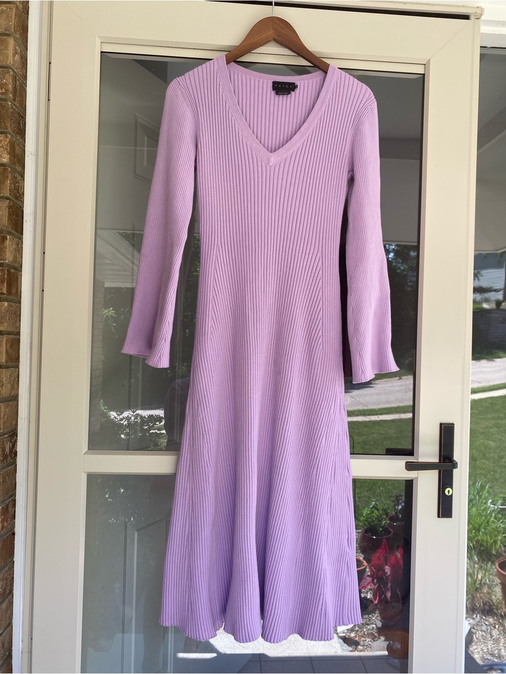 Hatch Purple Maternity Sweater Dress